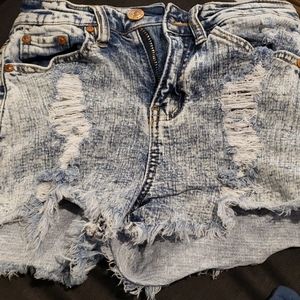 Denim shorts size 0. Almost Famous Brand